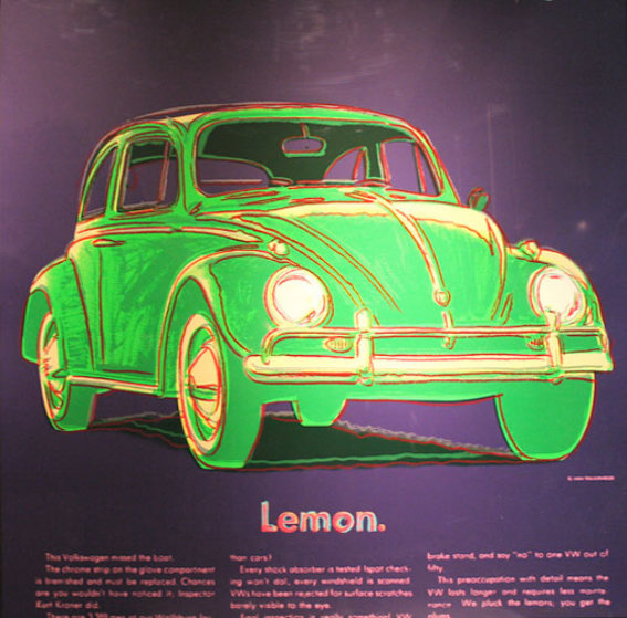 Ads Volkswagen II 358 1985 By Andy Warhol