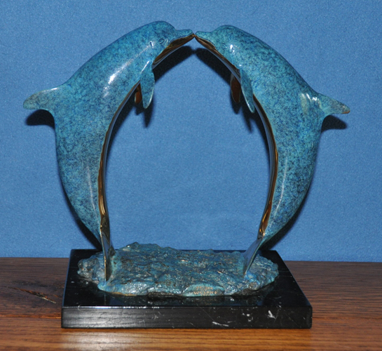 Orca Tribe Acrylic Sculpture 2009 by Robert Wyland