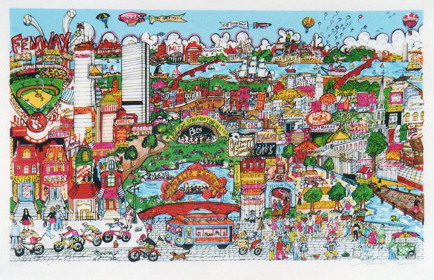 Bean Town 3-d Boston 1991 By Charles Fazzino