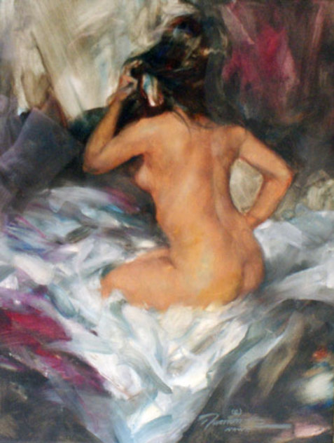 Helena Sleeping Nude Pastel X By Ramon Kelley