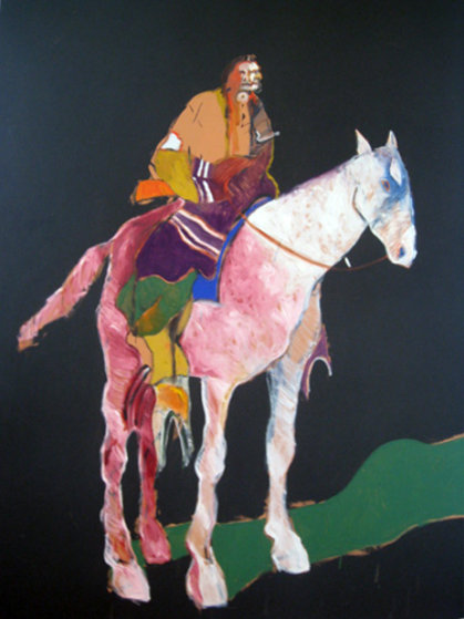 Indian on White Horse 1978 by Fritz Scholder