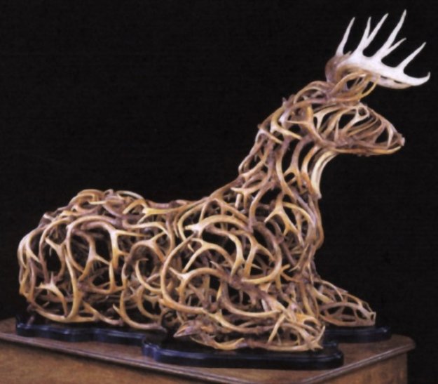 tribute to the whitetail antler sculpture 2003 by tom